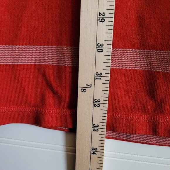 Banana Republic Sweater Mens Large Red Striped Long Sleeve Pullover Cotton Blend - Picture 3 of 8
